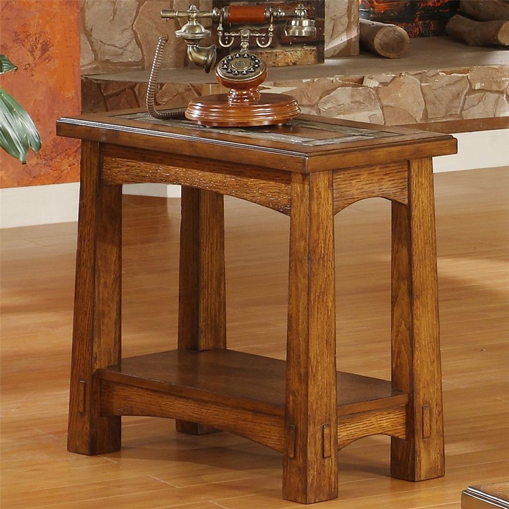 Mission style outlet chairside table